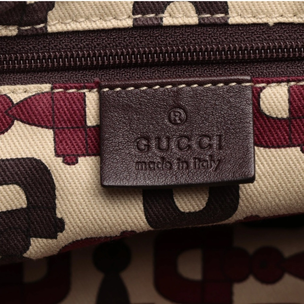 Gucci Abbey D-Ring Large Hobo Bag Brown Guccisma Leather - Picture 6 of 13